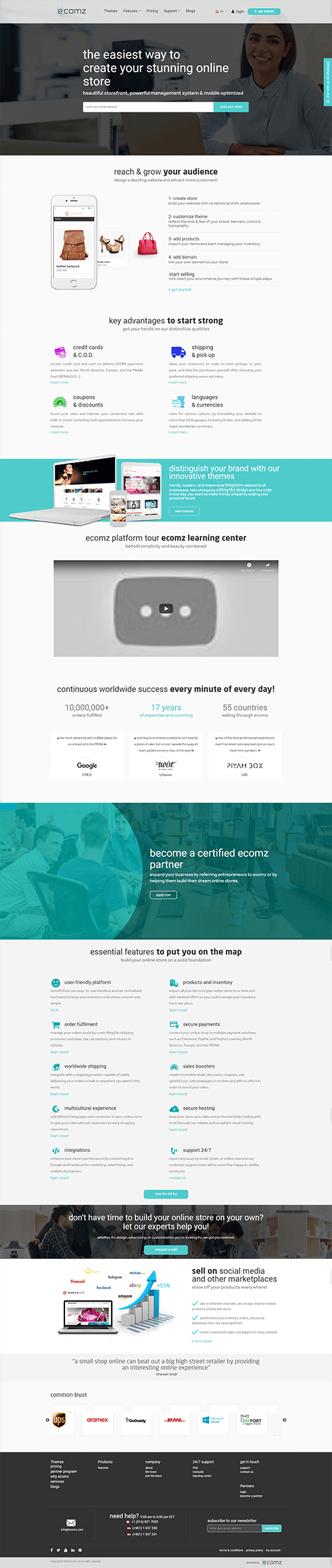 Old homepage Image showcasing the original homepage design that existed before I was involved in the project